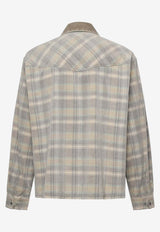 Represent Cord Zip Flannel Check Shirt Multicolor MLM10056945_MINERAL_41114771
