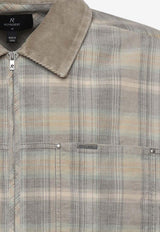 Represent Cord Zip Flannel Check Shirt Multicolor MLM10056945_MINERAL_41114771