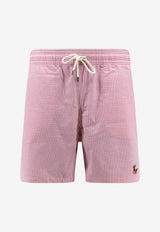 Polo Ralph Lauren Striped Drawstring Swim Shorts  Pink 710957784500_RESORT ROSE STRIPE_48136879