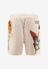 Barrow Printed Casual Shorts Beige S6BWUABE034013_Beige_54417881