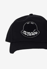 Moncler Logo Embroidered Baseball Cap Black K20913B000300U082_999