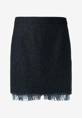 Thom Browne Layered Mini Skirt Blue FGC626T05385415