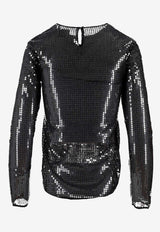 Isabel Marant Hilda Sequined Top Black HT0736FAC4J09I_08GM