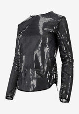 Isabel Marant Hilda Sequined Top Black HT0736FAC4J09I_08GM