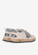 Golden Goose DB Kids Baby Girls Ballstar Lace-Up Sneakers White GJF00439F004826_80185
