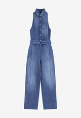 PINKO Visione Wide-Leg Denim Jumpsuit Blue 106399A33JPJL_Lavaggio rinse_44129940