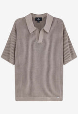 Represent V-neck Knitted Polo T-shirt Gray MLM10072537_VINTAGE KHAKI_41114725