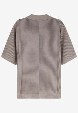 Represent V-neck Knitted Polo T-shirt Gray MLM10072537_VINTAGE KHAKI_41114725