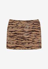 Leopard Print Mini Skirt