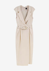 PINKO Amandine Midi Wrap Dress White 106565A2W6C00_White_44130541