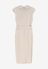 PINKO Amandine Midi Wrap Dress White 106565A2W6C00_White_44130541