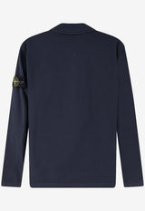 Stone Island Logo Patch Long-Sleeved Shirt Blue L1S151200013S0A10V0020_Blue_48900765
