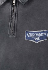 Represent Nothing Faster Half-Zip Faded Sweatshirt Black MLM10061704_STAINED BLACK_41114621
