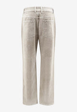 Represent Washed Straight-Leg Jeans Beige MLM10066637_VINTAGE KHAKI_41114884