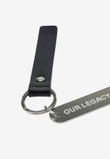 Our Legacy Logo Engraved Leather Keychain Black A4258RBBLACK LEATHER_76b684b4-37b6-4bdf-a1a2-298803bfacf5