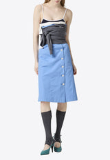 Miu Miu Deconstructed Poplin Dress Light Blue MF5786SOOO1BMS_F0013