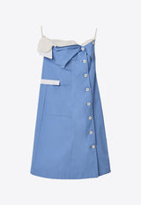 Miu Miu Deconstructed Poplin Dress Light Blue MF5786SOOO1BMS_F0013