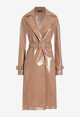Belted  Vinyl Trench Coat