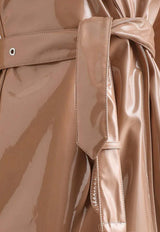 Belted  Vinyl Trench Coat