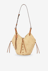 Losange Raffia Shoulder Bag