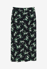 Silk Floral Skirt