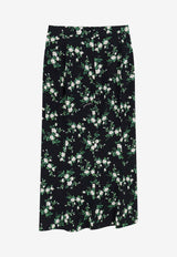 Silk Floral Skirt