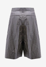 Soeur Henna Striped Tailored Shorts Black SHO0869HENNANOI2626S_NOIR/CARDAMOME_54423054