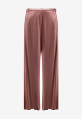 ALYSI Flared Satin Wide-Leg Pants Pink 116162P6221BLUSH_Pink_54418045