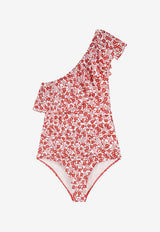 Sicilya One-Shoulder Printed One-Piece Swimsuit