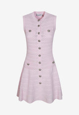 Self-Portrait Buttoned Knit Mini Dress Pink SS26063SPPINK_Pink_42176782