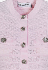 Self-Portrait Buttoned Knit Mini Dress Pink SS26063SPPINK_Pink_42176782
