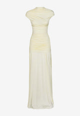 Self-Portrait Draped Maxi Dress Yellow SS26167XYYELLOW_Yellow_42176936