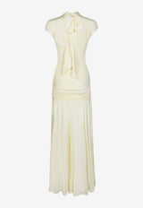 Self-Portrait Draped Maxi Dress Yellow SS26167XYYELLOW_Yellow_42176936