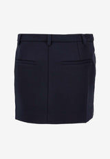 Miu Miu Tailored Mini Skirt Navy MG2573SOOO18FQ_F0008