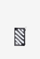 Off-White Diag Spray Zipped Wallet Black OMND09VF25LEA001_1001