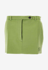Miu Miu Tailored Mini Skirt Green MG2573SOOO18FQ_F0089