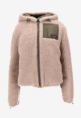 Miu Miu Teddy Down Hooded Jacket Beige ML1376SOOO18S9_F03QQ