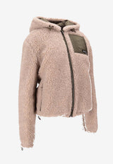 Miu Miu Teddy Down Hooded Jacket Beige ML1376SOOO18S9_F03QQ