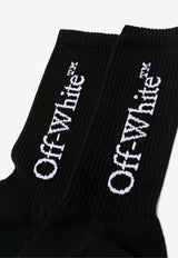Off-White Bookish Ribbed Socks Black OMRA085C99KNI001_1001