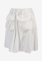 Miu Miu Front-Pockets Poplin Skirt White MG2592SOOO163M_F0009