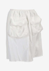 Miu Miu Front-Pockets Poplin Skirt White MG2592SOOO163M_F0009