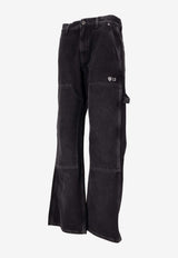 Off-White Gothic OW Flared Carpenter Jeans Black OMYA191F25DEN001_1301