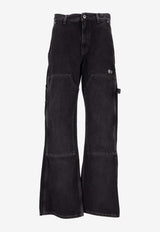 Off-White Gothic OW Flared Carpenter Jeans Black OMYA191F25DEN001_1301