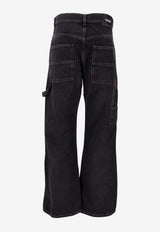 Off-White Gothic OW Flared Carpenter Jeans Black OMYA191F25DEN001_1301