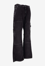 Off-White Gothic OW Flared Carpenter Jeans Black OMYA191F25DEN001_1301
