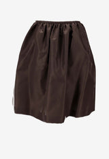 Miu Miu Technical Gazar Knee-Length Skirt Brown MG2425SOOO16QX_F0201