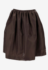 Miu Miu Technical Gazar Knee-Length Skirt Brown MG2425SOOO16QX_F0201