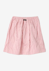 Miu Miu Duchesse Crinkled Skirt Pink MG2425SOOO1FL6_F0442