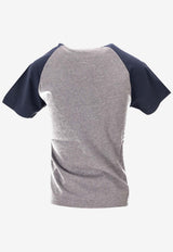 Miu Miu Henley Logo T-shirt Gray MJNA18SOOO1842_F0MZQ