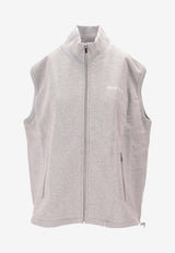 Miu Miu Embroidered Logo Sleeveless Sweatshirt Gray MJT698SOOO13UK_F0031